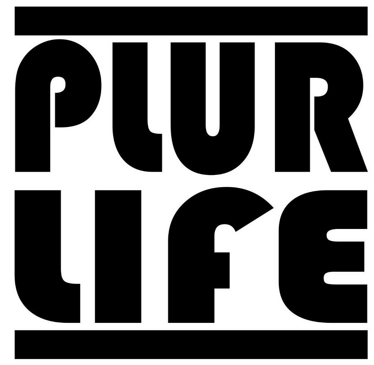 PLUR LIFE -V2- Vinyl Sticker – Peace Love Unity Respect EDM Rave – Die Cut Decal