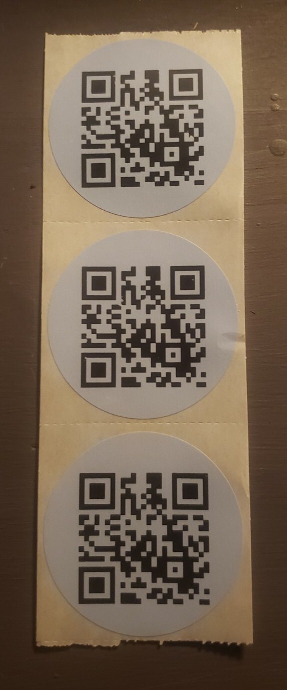 25 Blue Rick Roll Joke Video QR Code Labels/Stickers