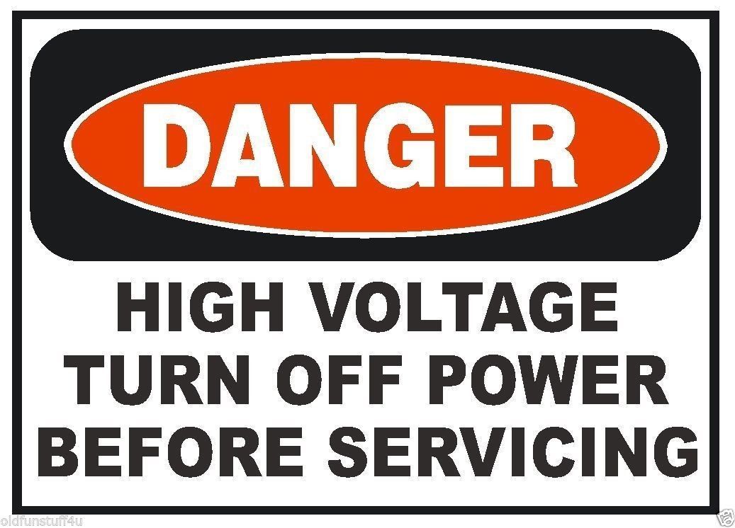Danger High Voltage Turn Off OSHA Safety Sign Decal Sticker Label D280