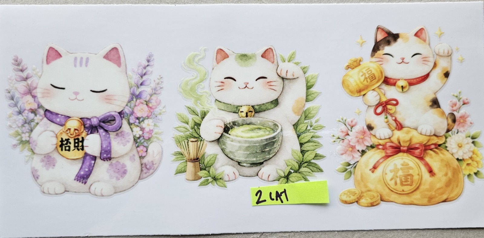 Asian Cats Style uv dtf cup transfer wraps
