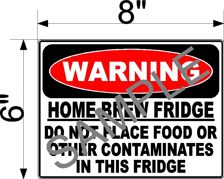 Home Brew Fridge Sticker 6″x8″