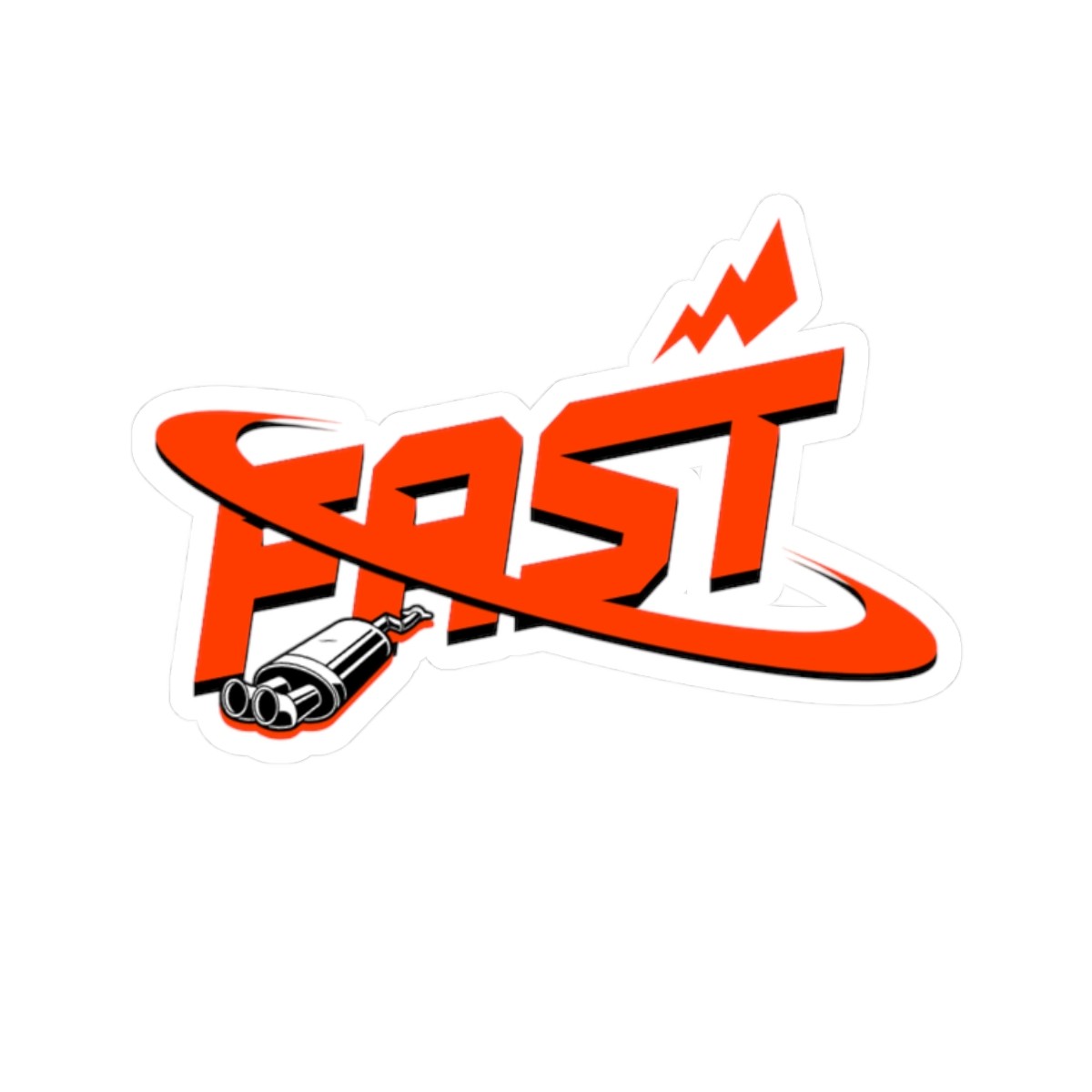 FAST Racing Logo Sticker | Kiss-Cut Vinyl Car Exhaust Decal