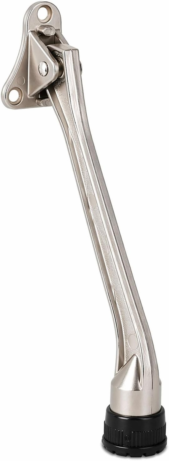 Kickdown Door Stopper,7-Inch Door Holder Kick Door Kickstand Rubber Foot (Satin