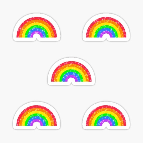 5 pack Rainbow Cute Fun Love Is Love Sticker