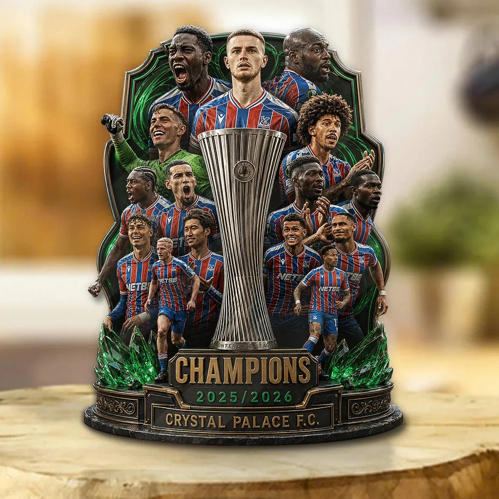 Palace FC 25/26 Conference League Champions Custom Shape Acrylic Plaque