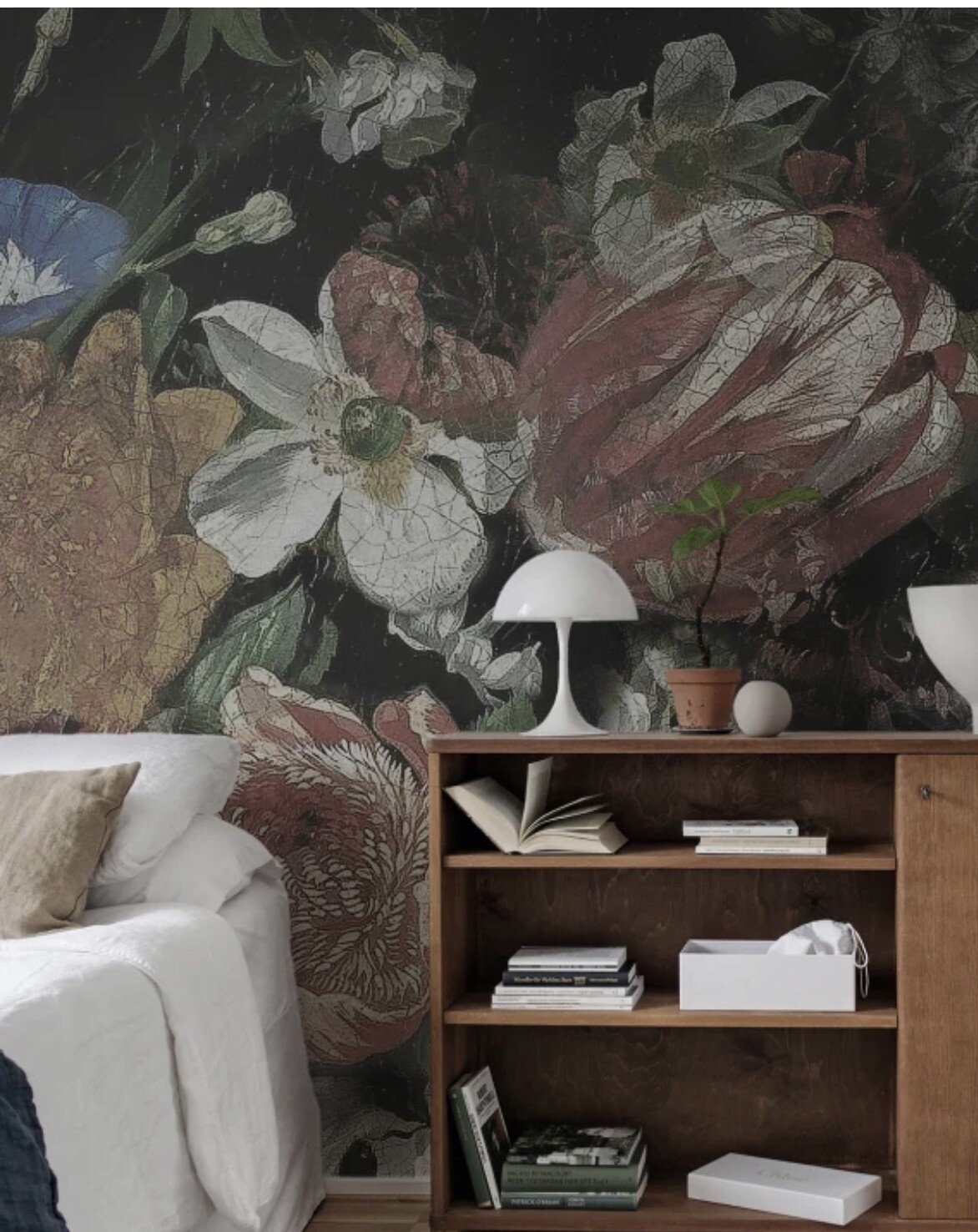 Dark Floral Wallpaper – Large Wall Mural – Rebel Walls