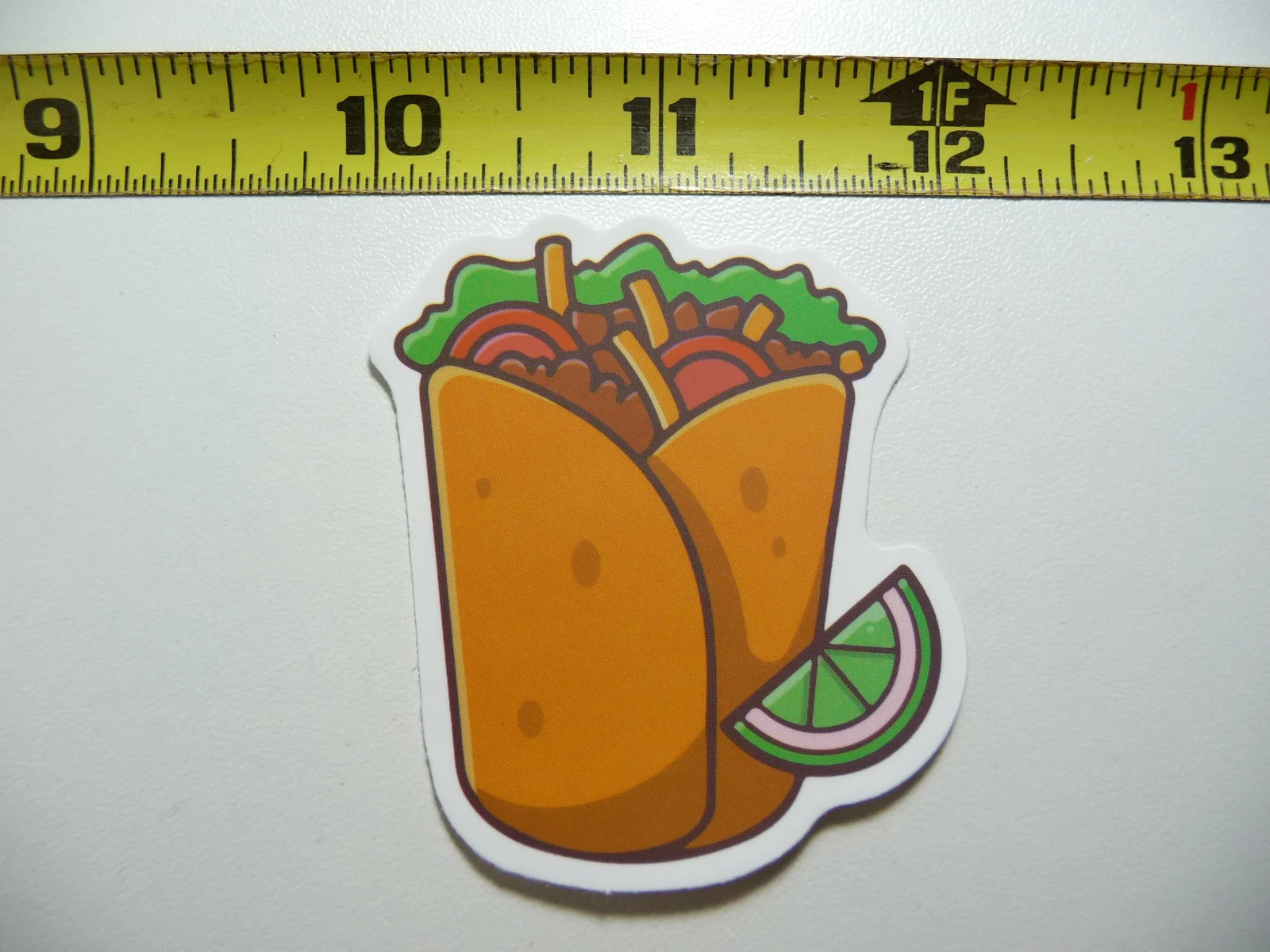 MEXICAN FOOD STANDING TACO SMALL STICKER DECAL MEXICO SOUTHWESTERN