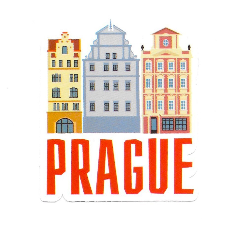 Prague Czech Republic Vinyl Sticker Old Town Architecture Travel Souvenir Decal
