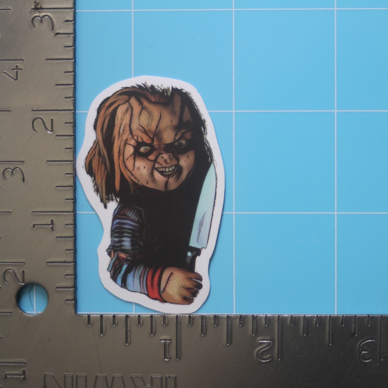Child’s Play Sticker (CHUCKY) Horror Movie, Matte PVC Decal