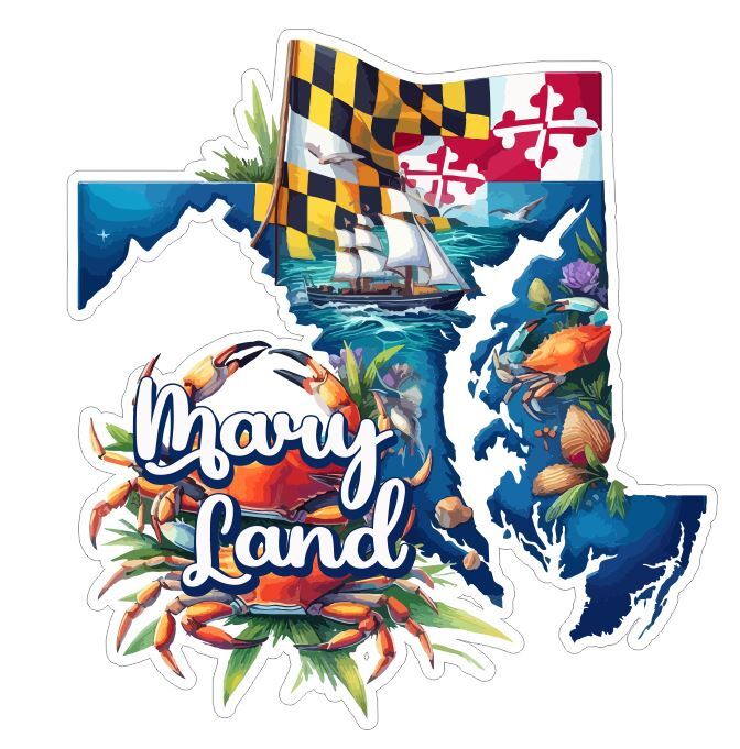 Maryland Sticker Stickers A252