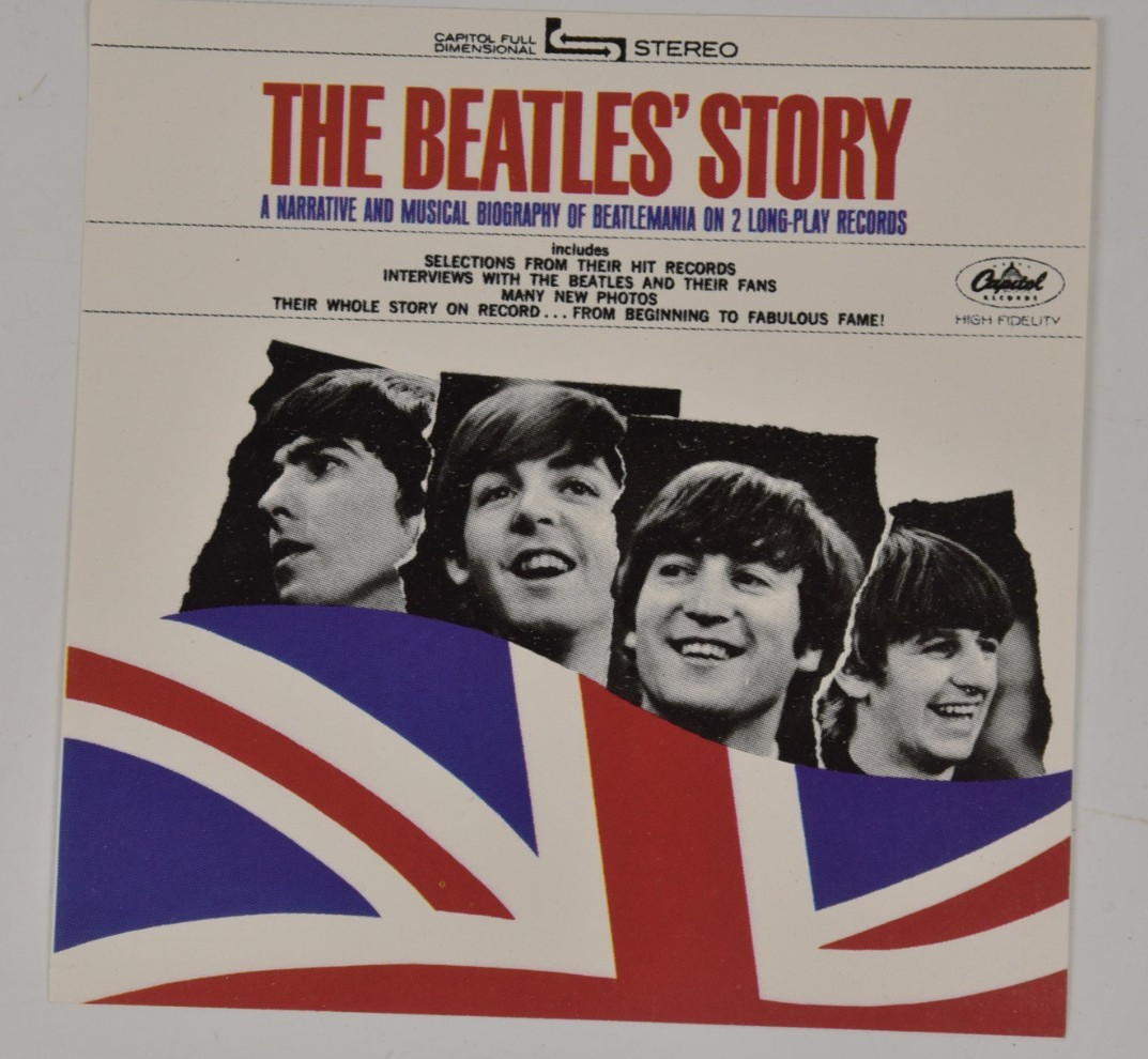Vintage The Beatles’ Story Album Cover Art 6″ Art Print 45 Record Paper ONLY