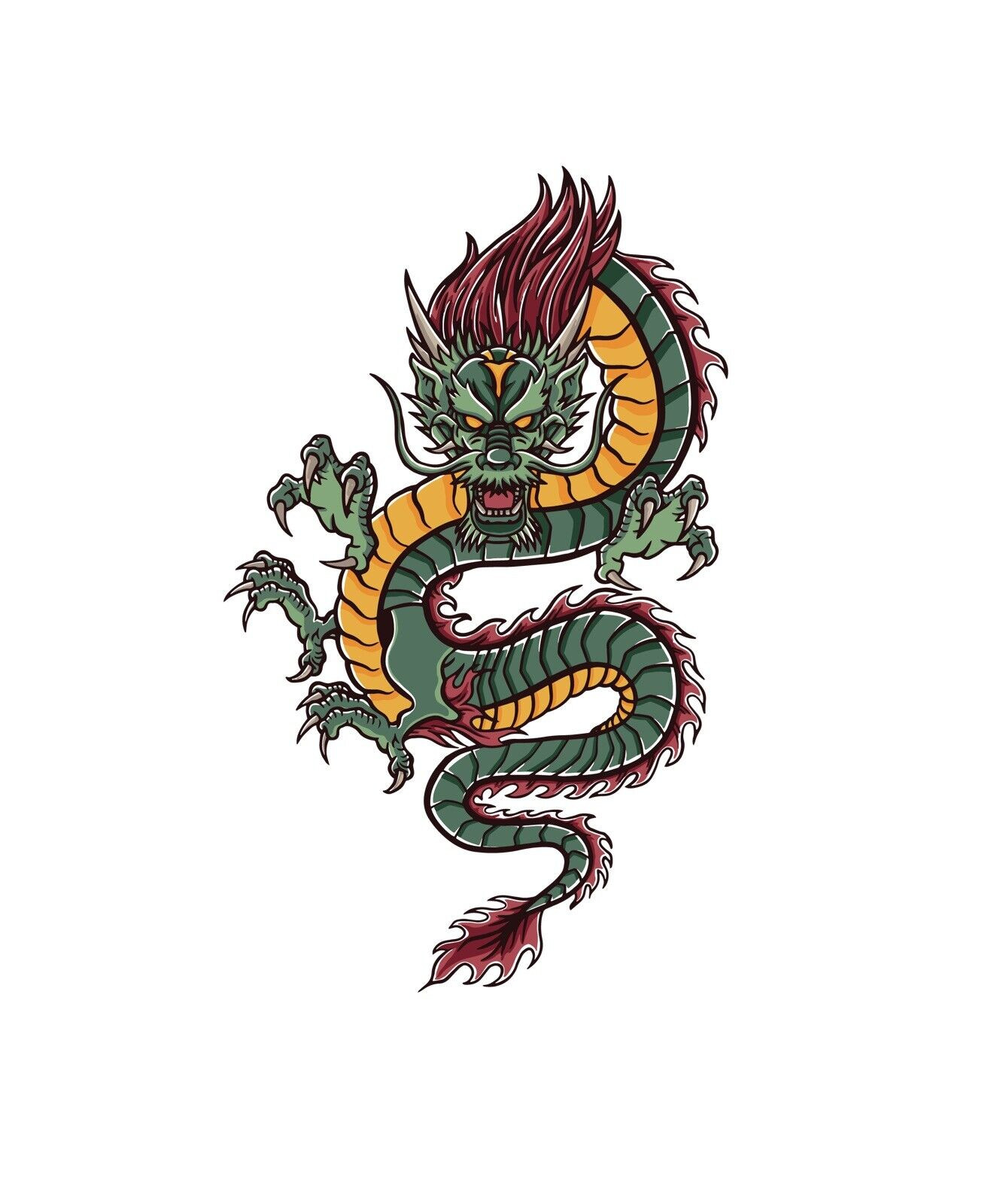Japanese Dragon Sticker Decal