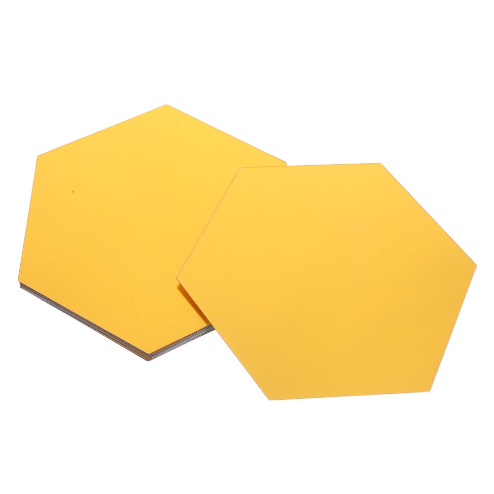 12 Pcs Self Adhesive Hexagon Mirror Tiles Acrylic Wall Decals