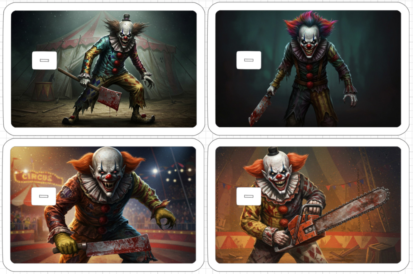 Killer Clown Credit Debit ATM Card Skin Sticker Circus Demon Evil Ghost Knife US
