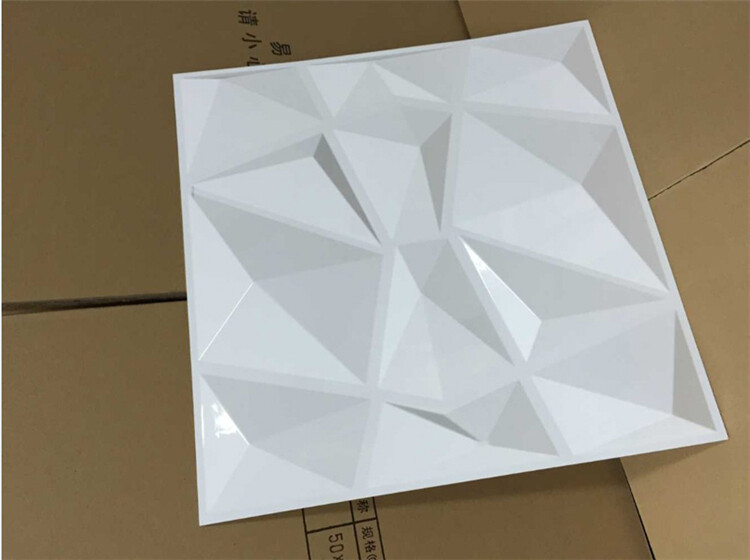 12Pcs PVC 3D Effect Wall Panels 30x30cm for DIY Wallpaper Home Decor White Color