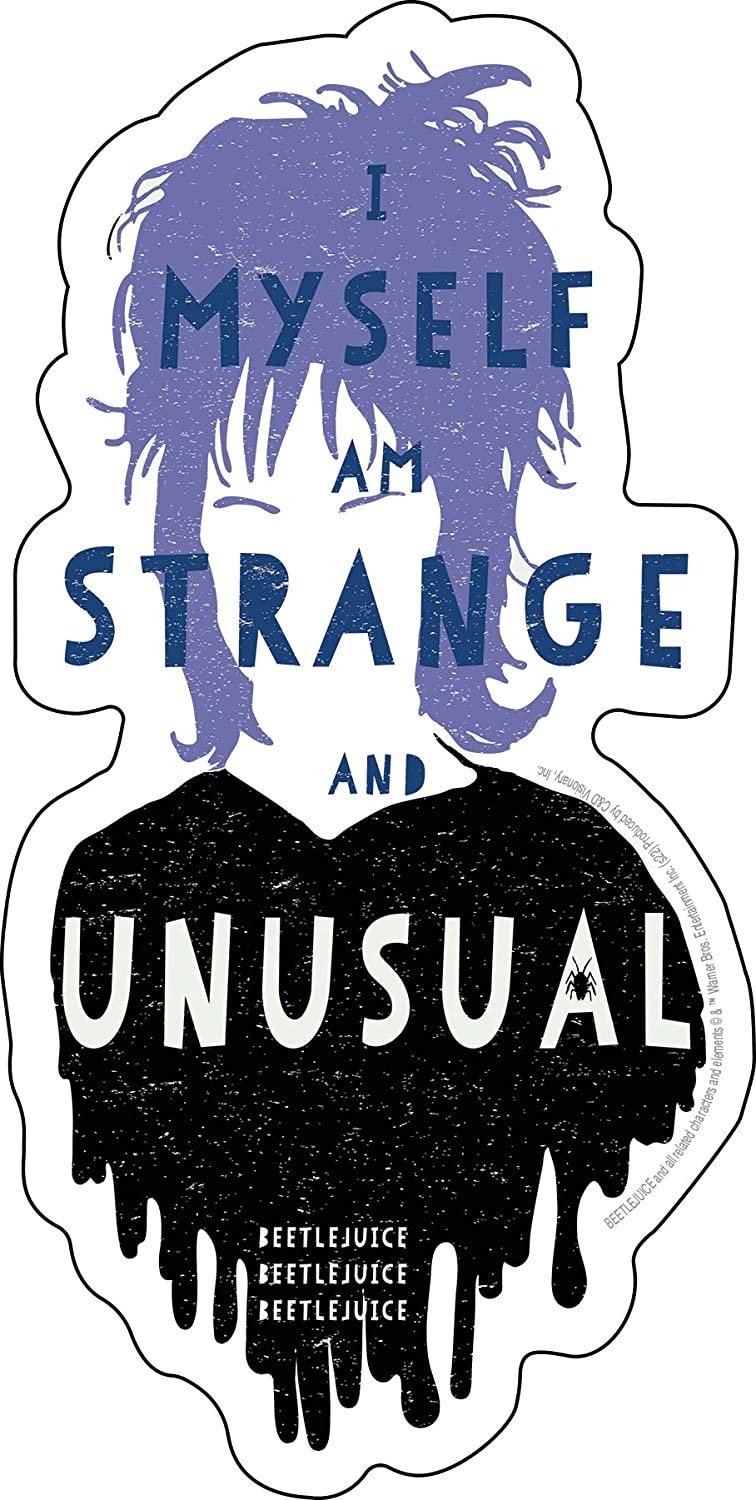 Stickers – C&D Visionary – Beetlejuice Strange and Unusual 3″x6″ NEW Decal Movie