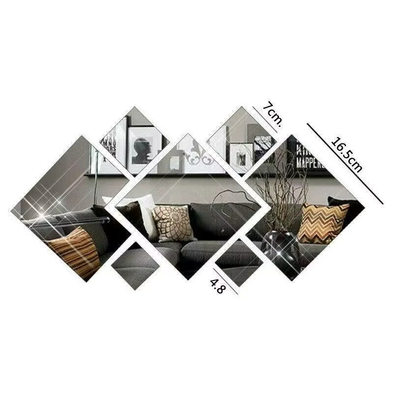 3D Acrylic Mirror Wall Sticker for Bedroom Living Room Corridor DIY Background