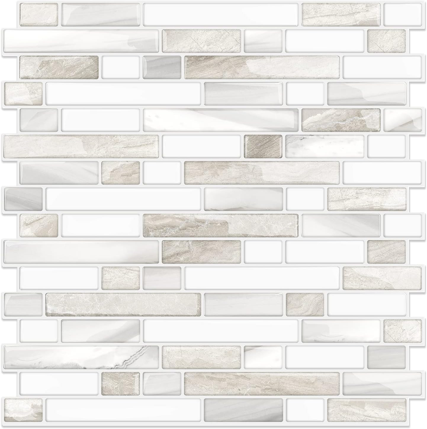 Thicker Design Peel and Stick Tile Backsplash, 12”×12”Stick on Backsplash for…