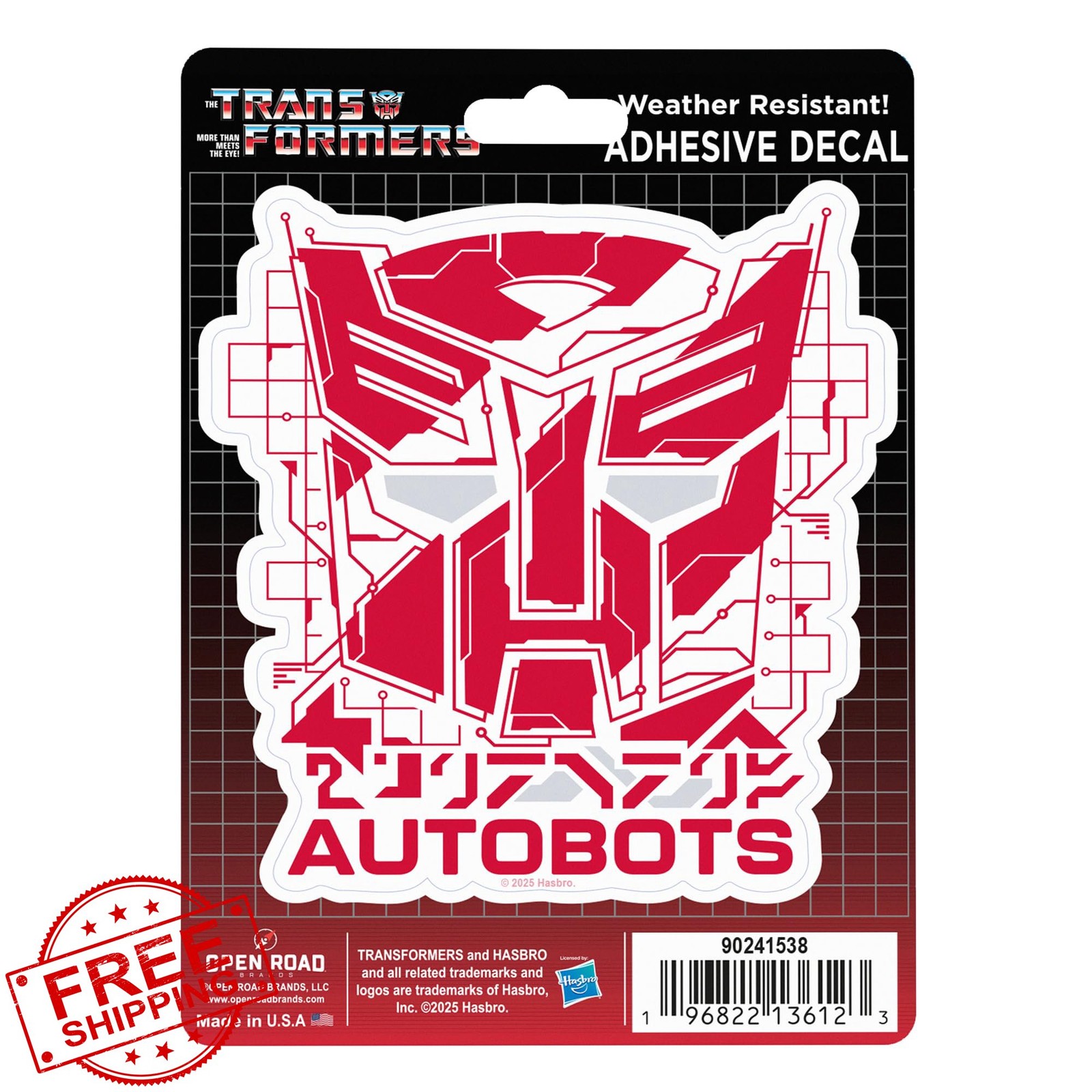 Hasbro Transformers Autobots Shield Vinyl Decal Sticker for Laptop