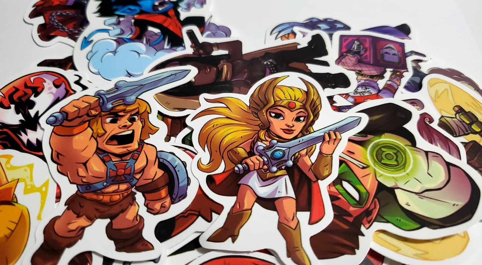 50pc Mixed Super Hero Stickers for Skateboard/Luggage/Laptop flask Glossy