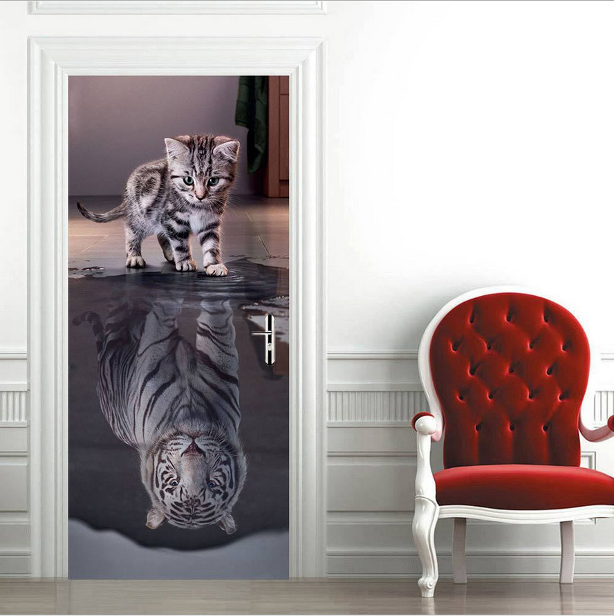 Ancient Egypt 3D Rustic Barn Door Sticker Decal Self-adhesive Wrap Mural