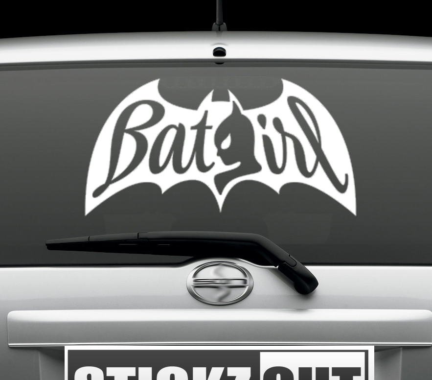 BATGIRL Vinyl Decal Auto Graphics Wall Sticker – 6″ Wide SUPER HERO Bat Girl