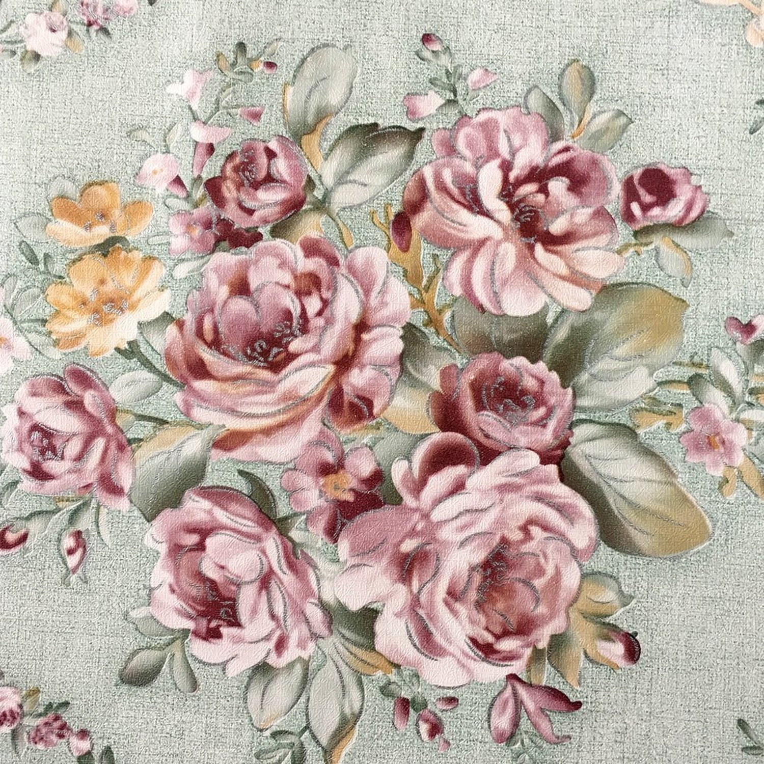 Retro Rose Furniture Paper Light Green Self-Adhesive Shelf Liner School Locke…