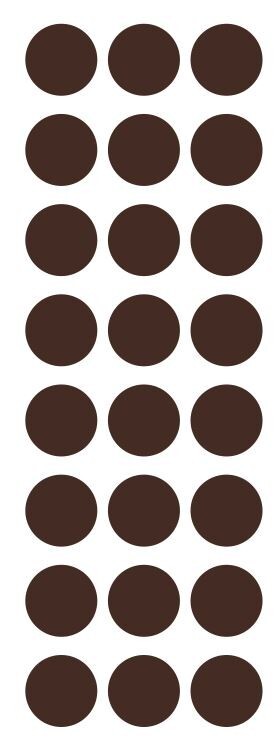 1″ Brown Round Label Dots Stickers Color Coding Inventory 1 Inch Dot