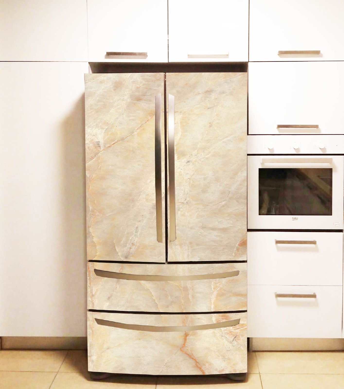 Removable Refrigerator Vinyl Wrap Cover