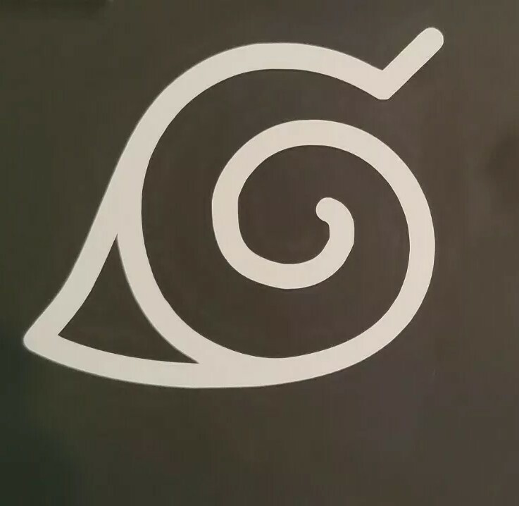 Naruto Hidden Leaf Logo car bumper permanent vinyl sticker decal. Water proof