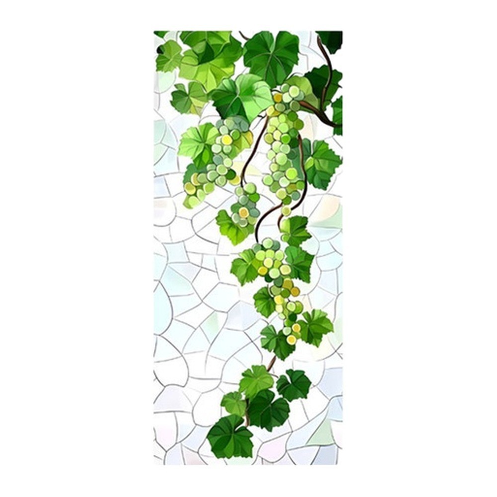 No Glue Needed Grape Vine Decal Double-sided Pattern Cartoon Grapevine Design