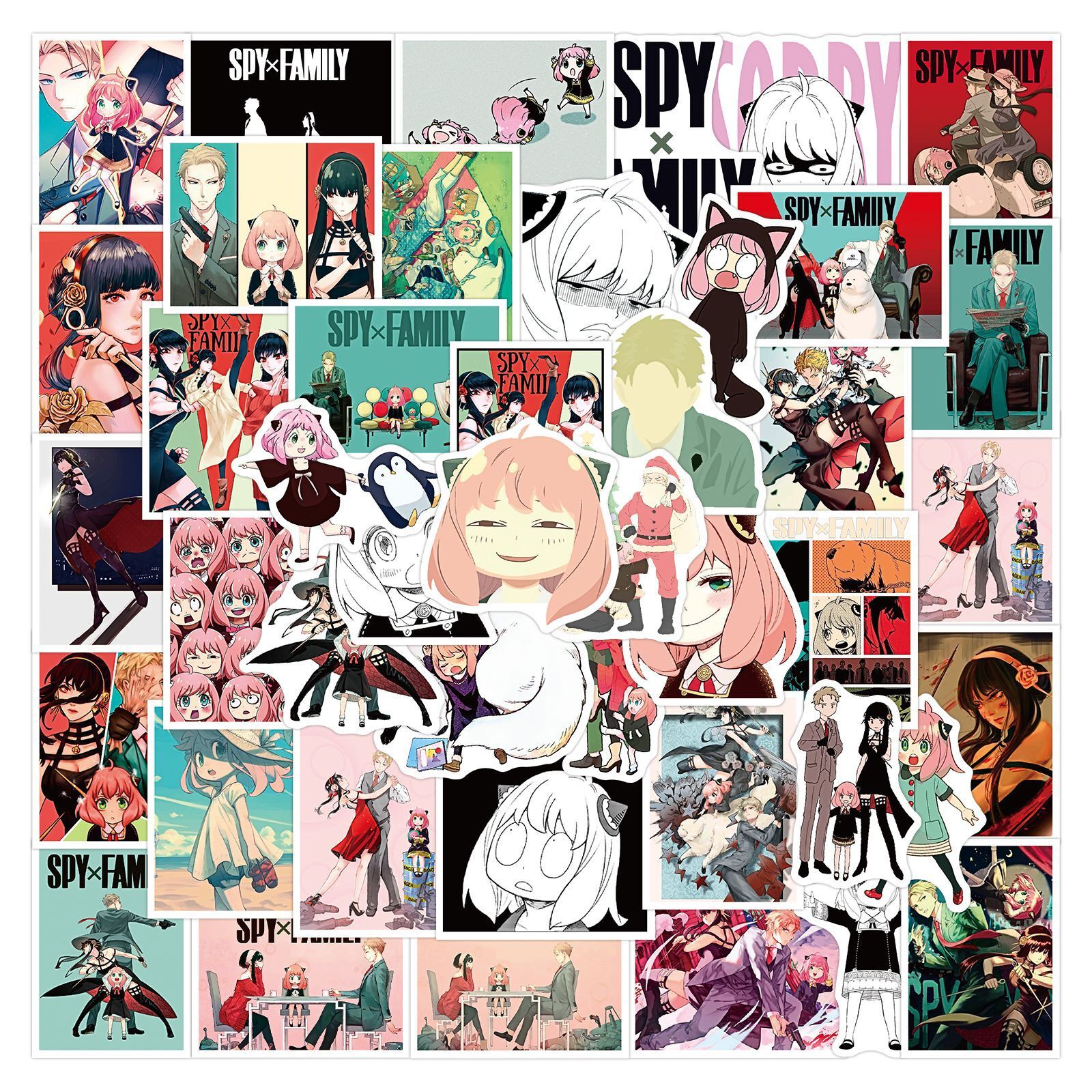 100Pcs SPY×FAMILY Cartoon Sticker for Teens Girls Scrapbooking Water Bottles