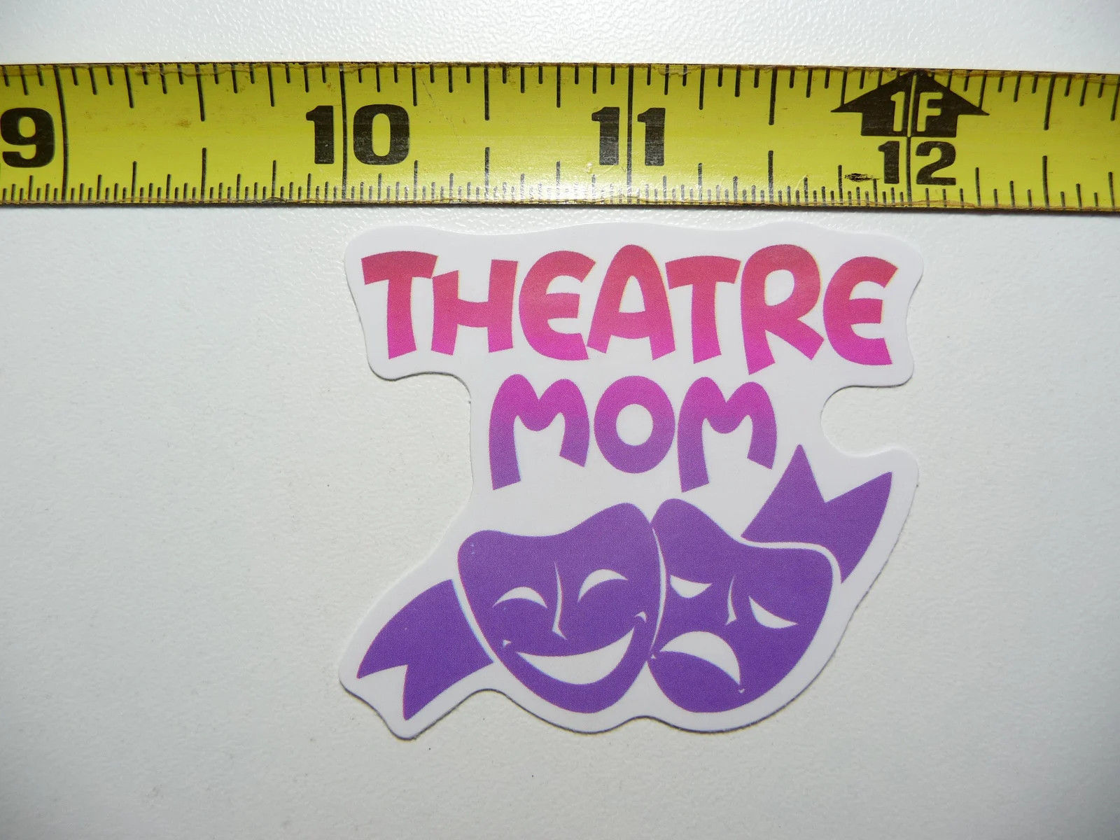 THEATER MOM MASKS RIBBON SMALL STICKER DECAL STAGE PLAY ACT ACTING