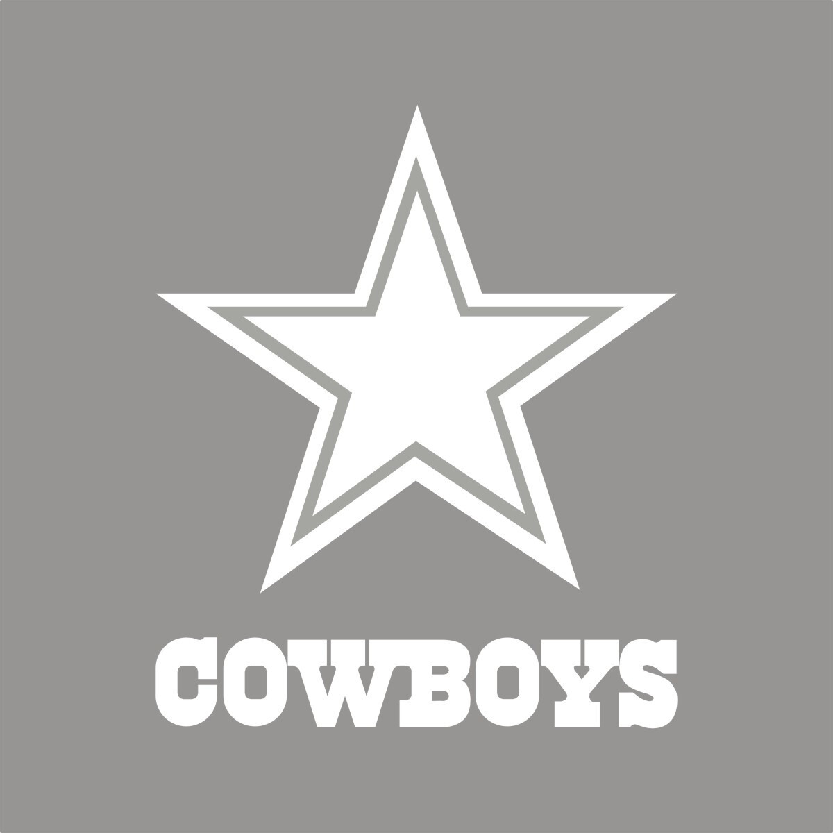 Dallas Cowboys #5 NFL Team Logo 1 Color Vinyl Decal Sticker Window Car Wall