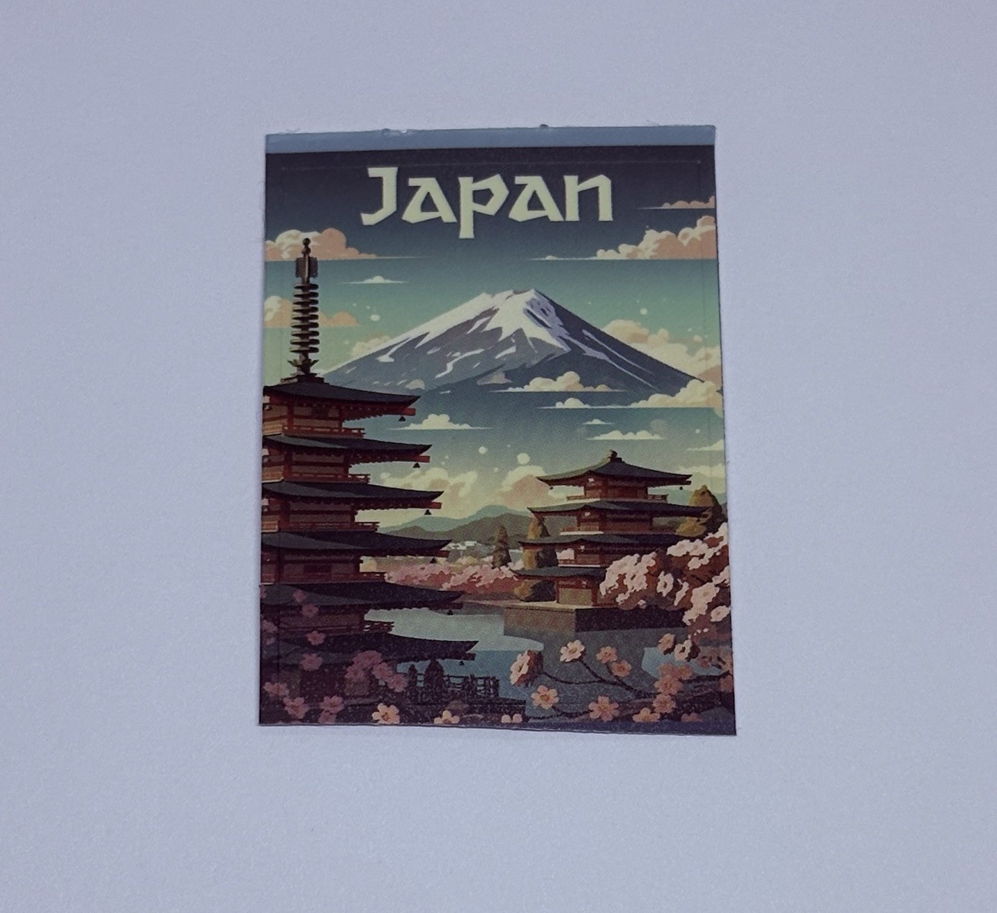 Japan Sticker Fuji Mountain Town Travel Art Decal Vinyl Country Souvenir Tc9