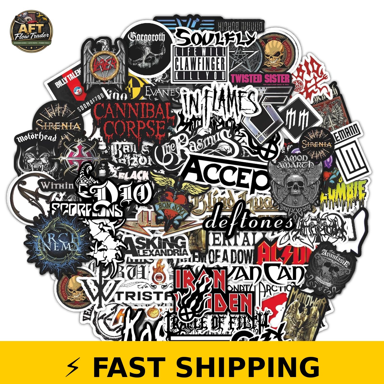 BulbaCraft Rock Band Stickers – Heavy Metal Vinyl Decals