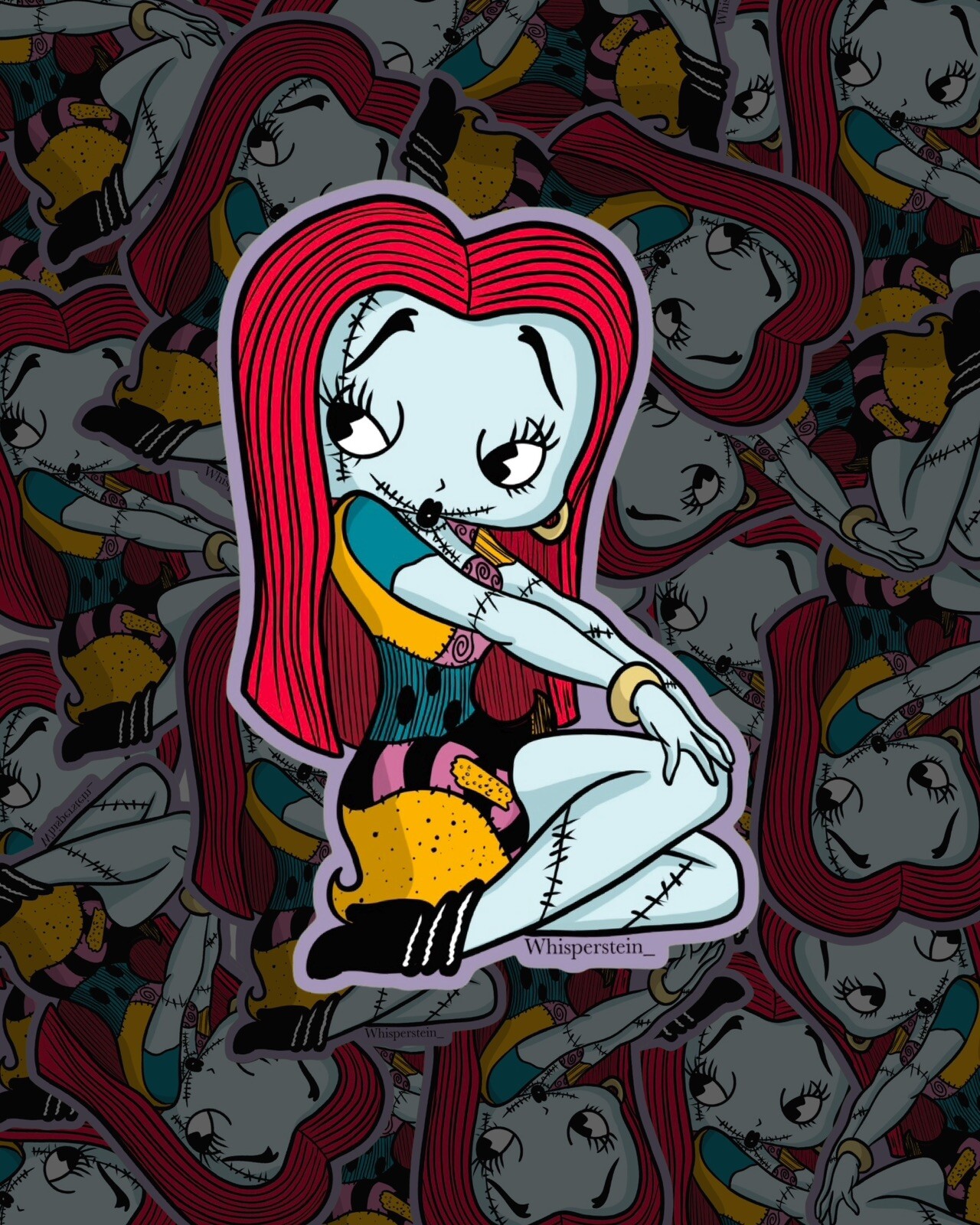 Sally X Betty Boop Sticker | Custom Vinyl | Sticker Glossy