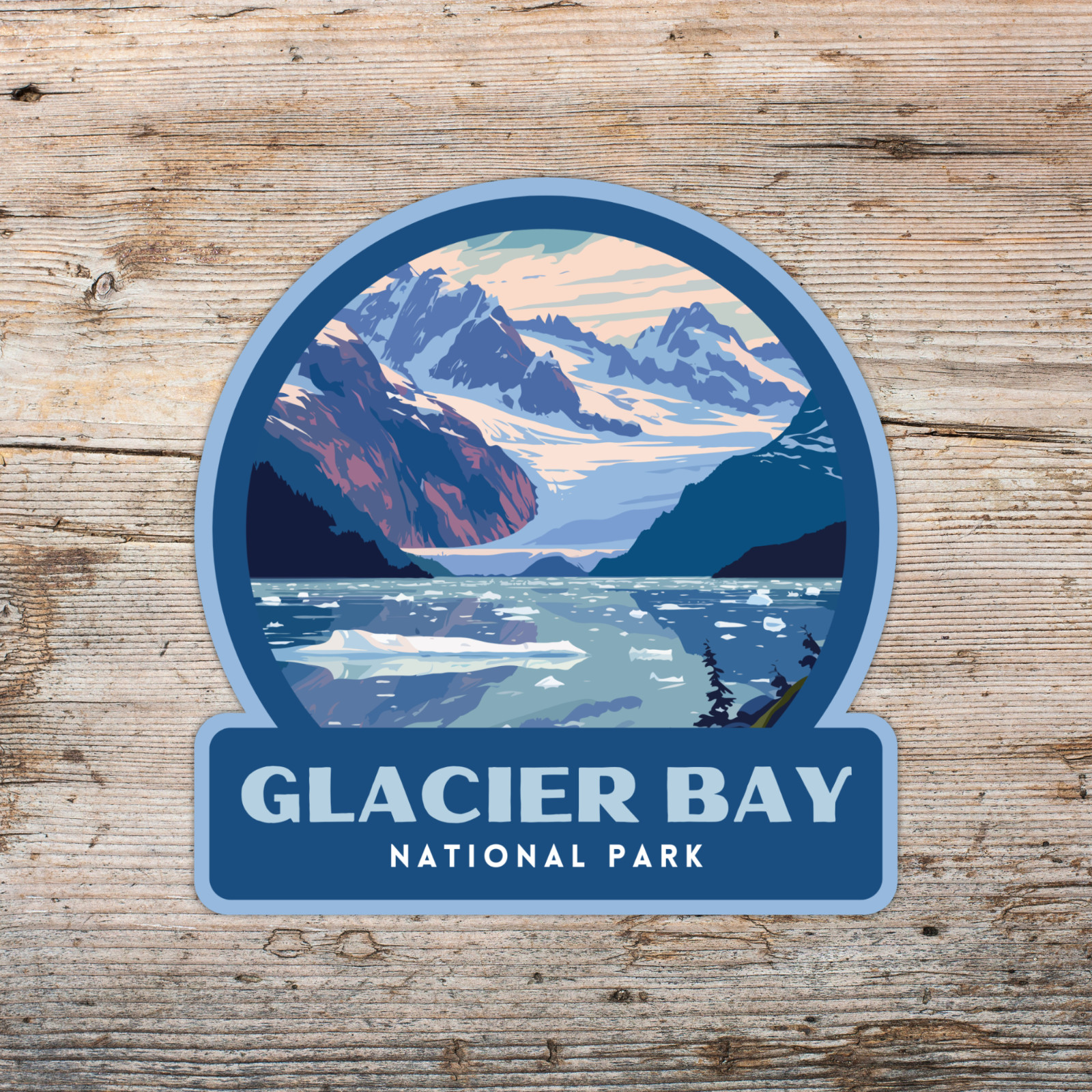 Glacier Bay National Park Sticker Vinyl Decal Laptop Water Bottle Cooler