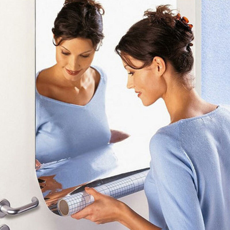 20″ x 40″ Self Adhesive Mirror Wall Sticker Reflective Film Paper Kitchen Decor