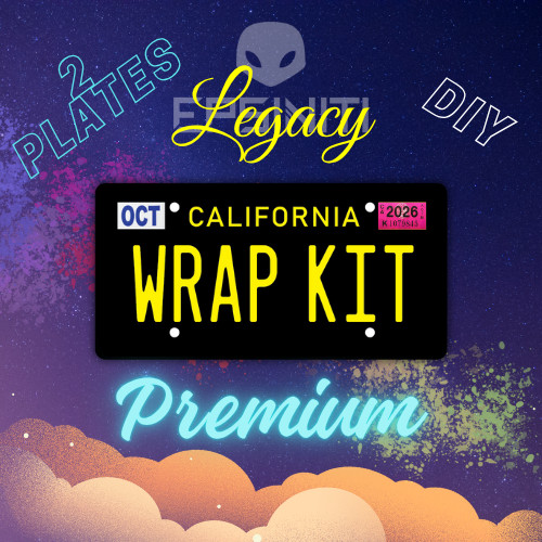 Lemon Yellow LEGACY California Plate Wrap DIY Kit