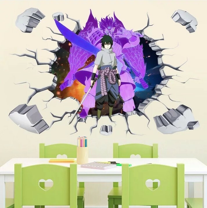 Naruto Sasuke Stickers Manga 60×90 Cm