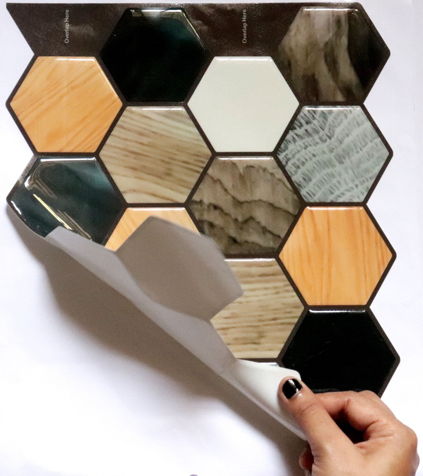 MOSAICOWALL Peel & Stick Backsplash self Adhesive ,3D Wall PU Gel Vinyl Tiles
