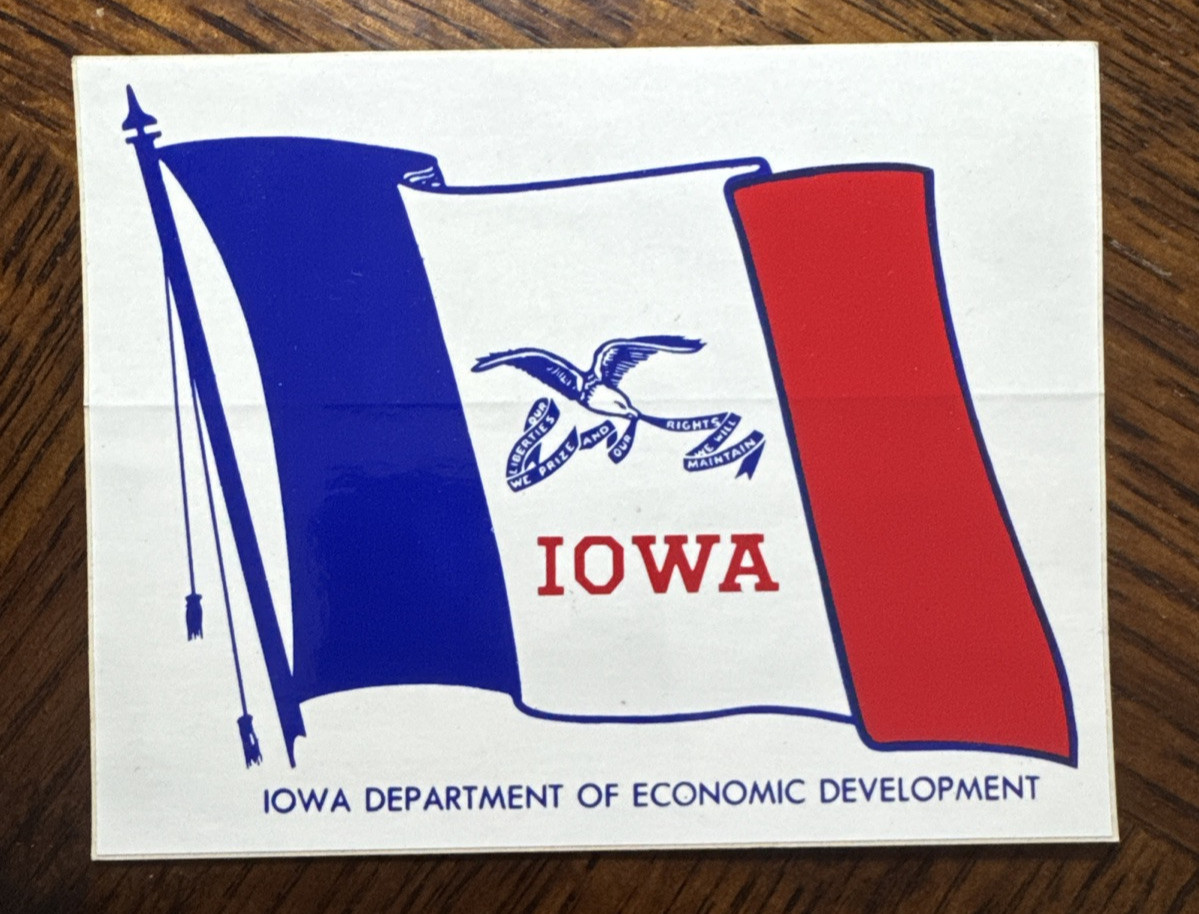 Iowa Flag Decal / Sticker 4.5″ x 3.5″ Free S&H