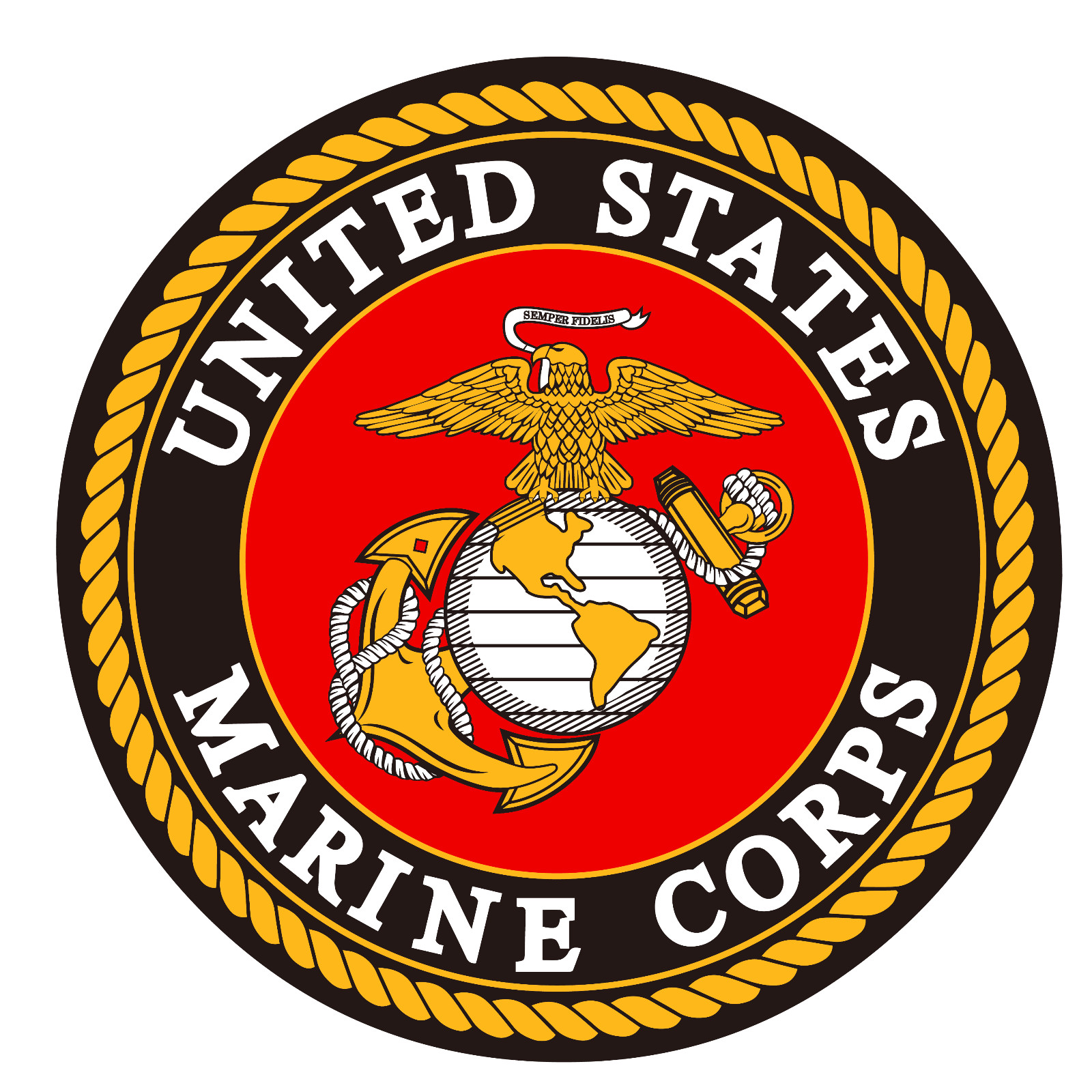 Marine Corps Decal | 3″ Round | 3D Waterproof Decal | Car Truck Window