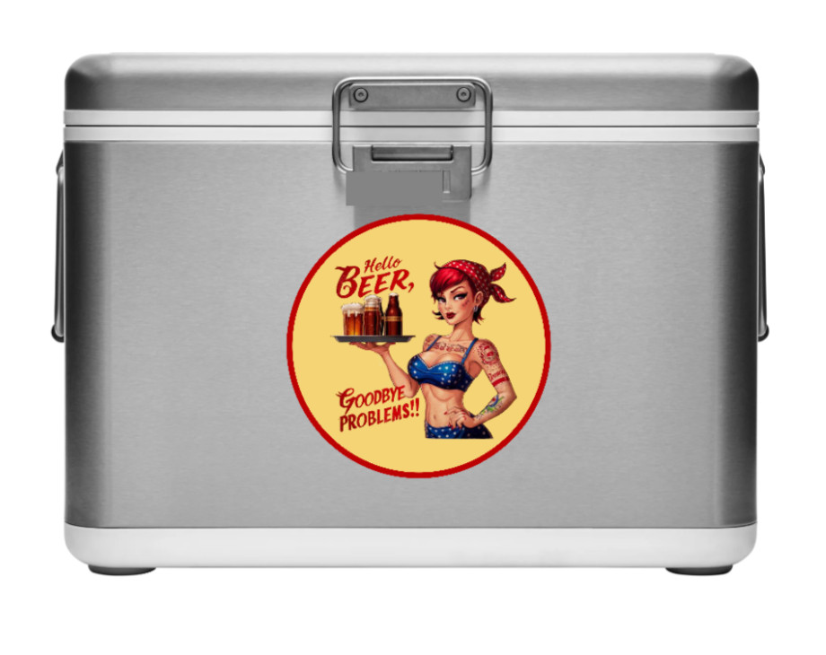 Beer – Goodbye Problems – 4″ Vinyl Car Decal Sticker Cooler Laptop Truck Smoker