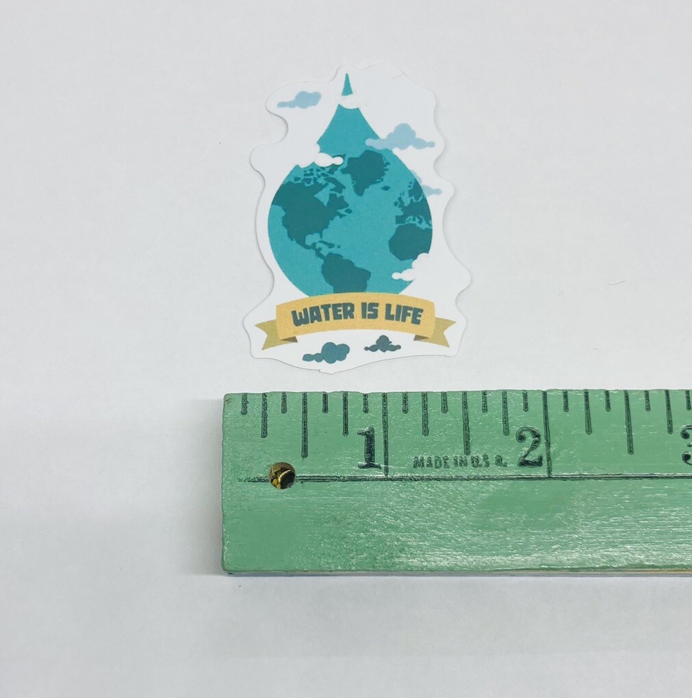 “Water Is Life” Sticker Decal Cute Earth Day Love Environment Art Tc6