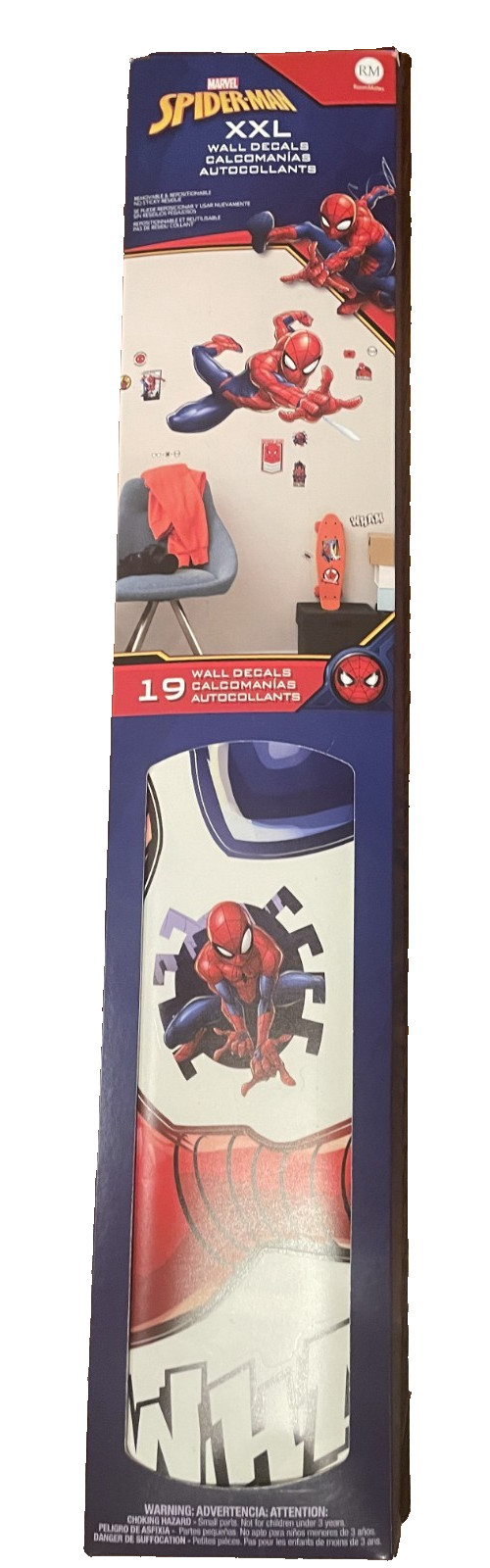 53” ULTIMATE SPIDERMAN Peel & Stick Giant Wall Decals XXL Marvel RMK5326BX Cool!