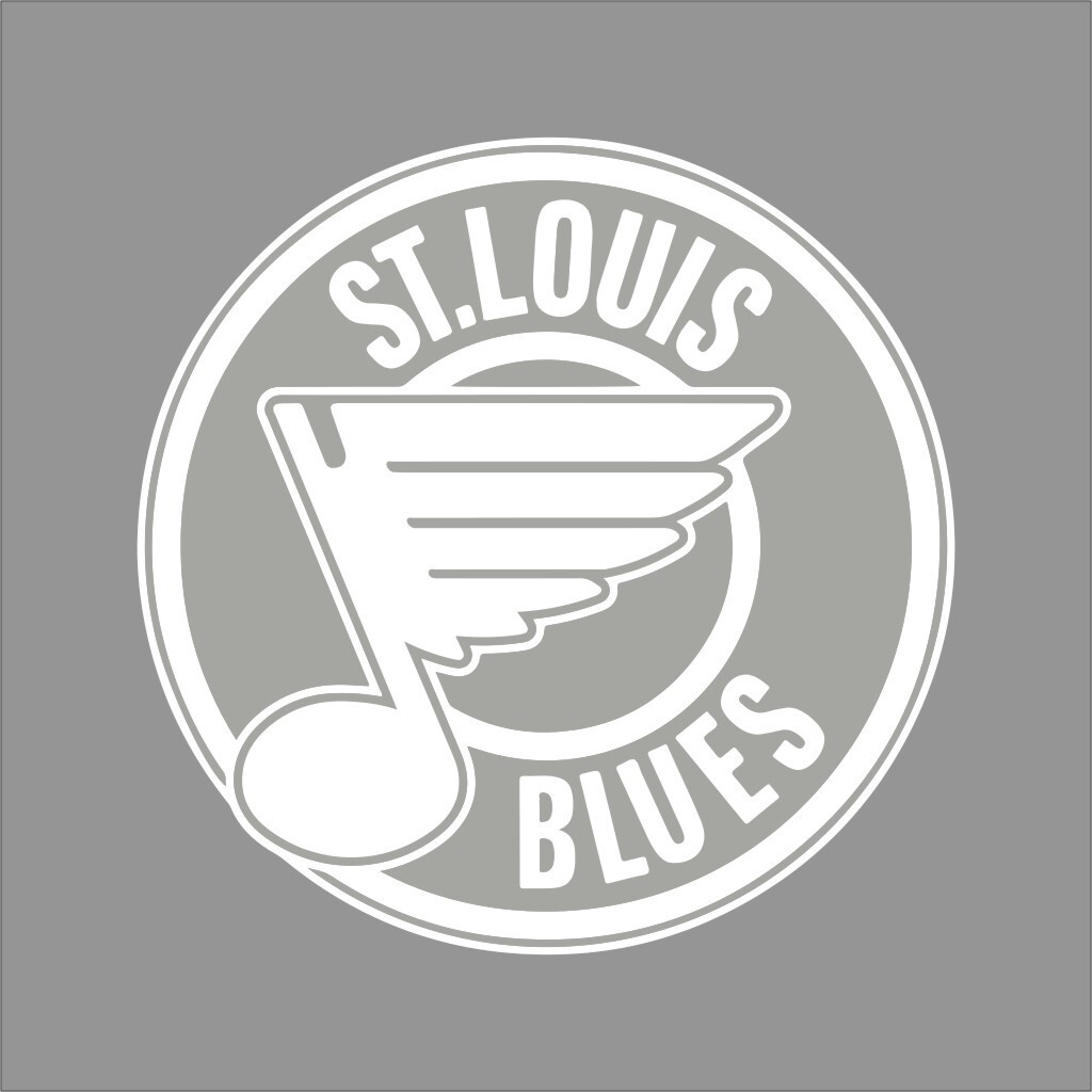 St Louis Blues #9 NHL Team Logo 1 Color Vinyl Decal Sticker Car Window Wall