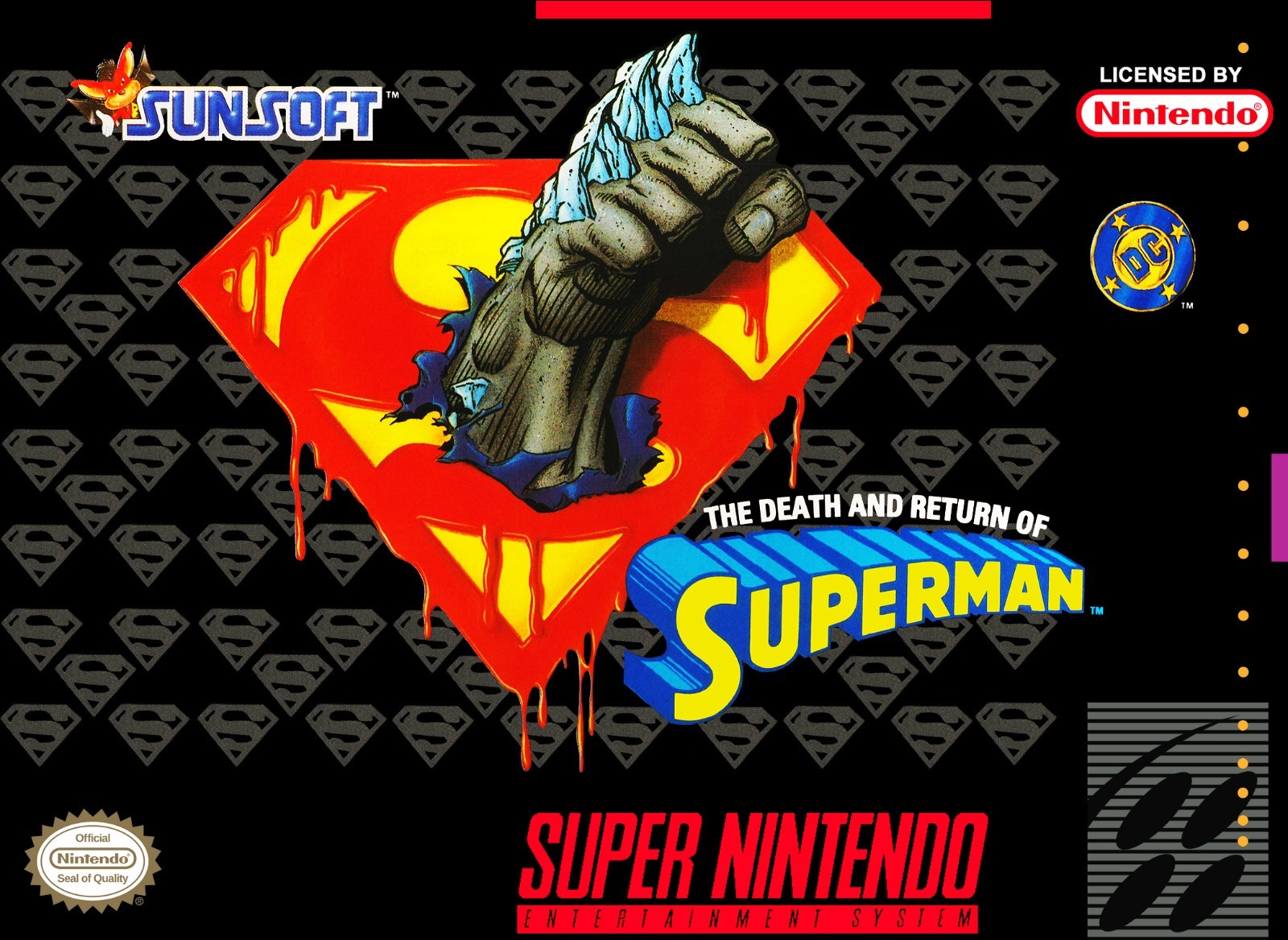 Death of Superman cover sticker Super Nintendo weatherproof bumper vinyl decal
