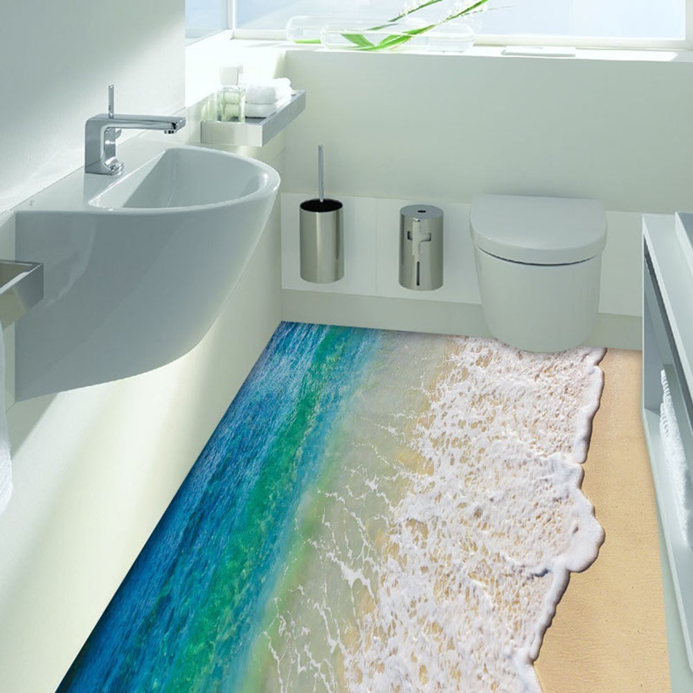 High Quality None Floor Stickers Sticker Sea Stickers 1set 35.43*22.83″ 3D